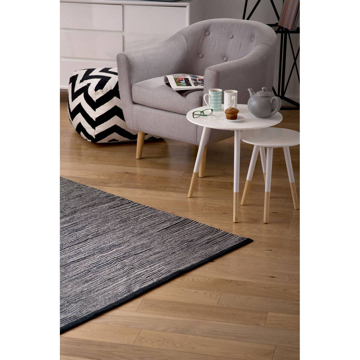 Viborg White Round Side Tables - Set Of 2