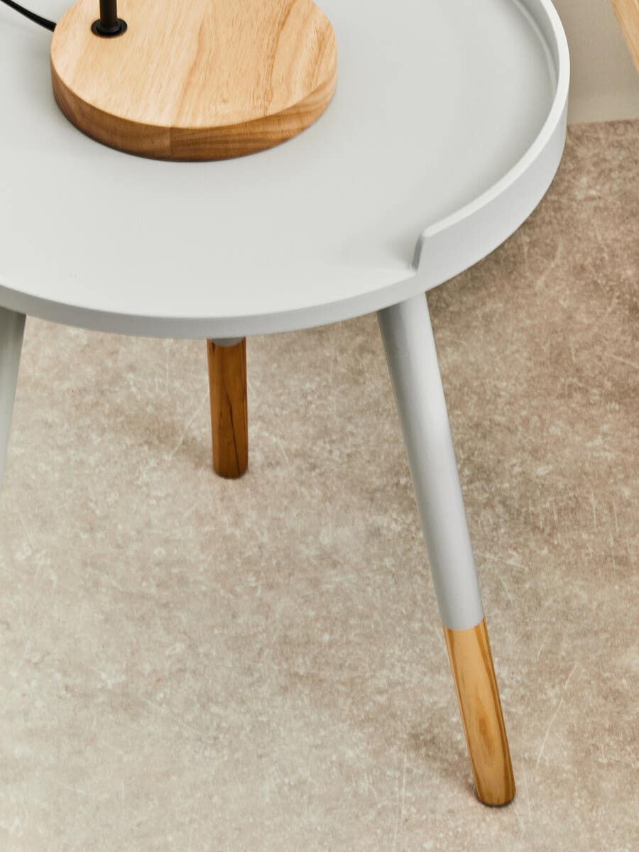 Viborg Grey Round Side Table