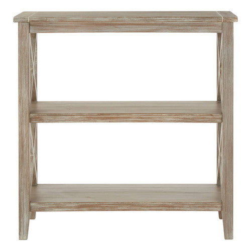 Heritage Two Tier Natural Wash Wooden Bookshelf
