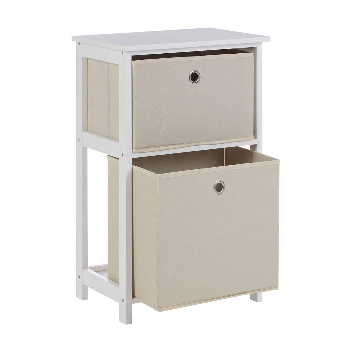 Lindo 2 Natural Fabric Drawers Cabinet