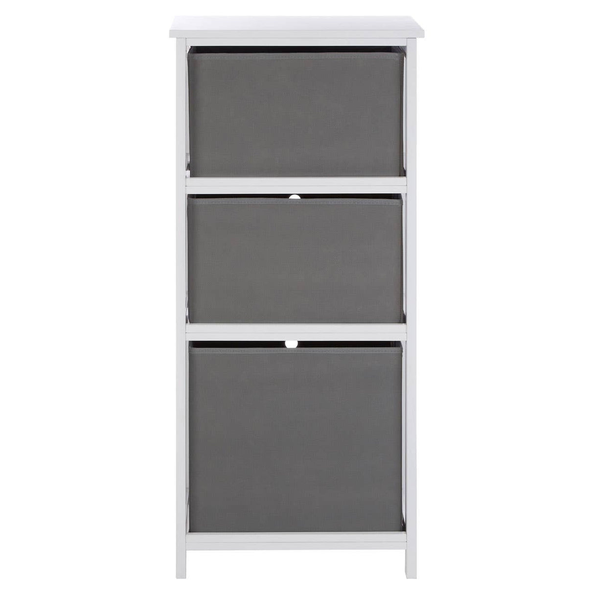 Lindo 3 Grey Fabric Drawers Cabinet