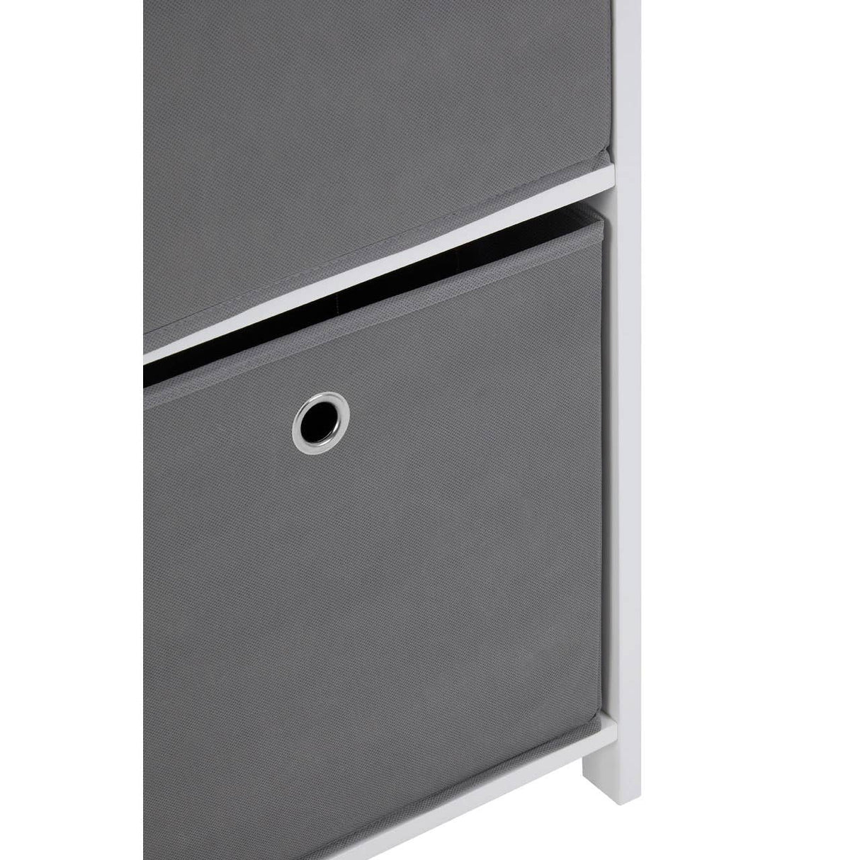 Lindo 3 Grey Fabric Drawers Cabinet