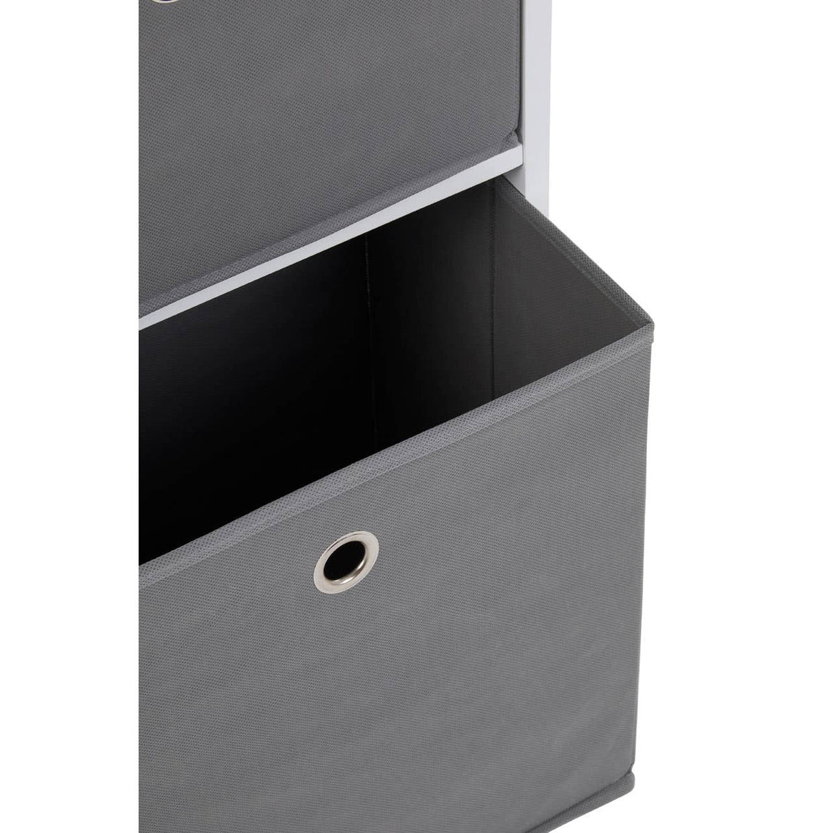 Lindo 3 Grey Fabric Drawers Cabinet