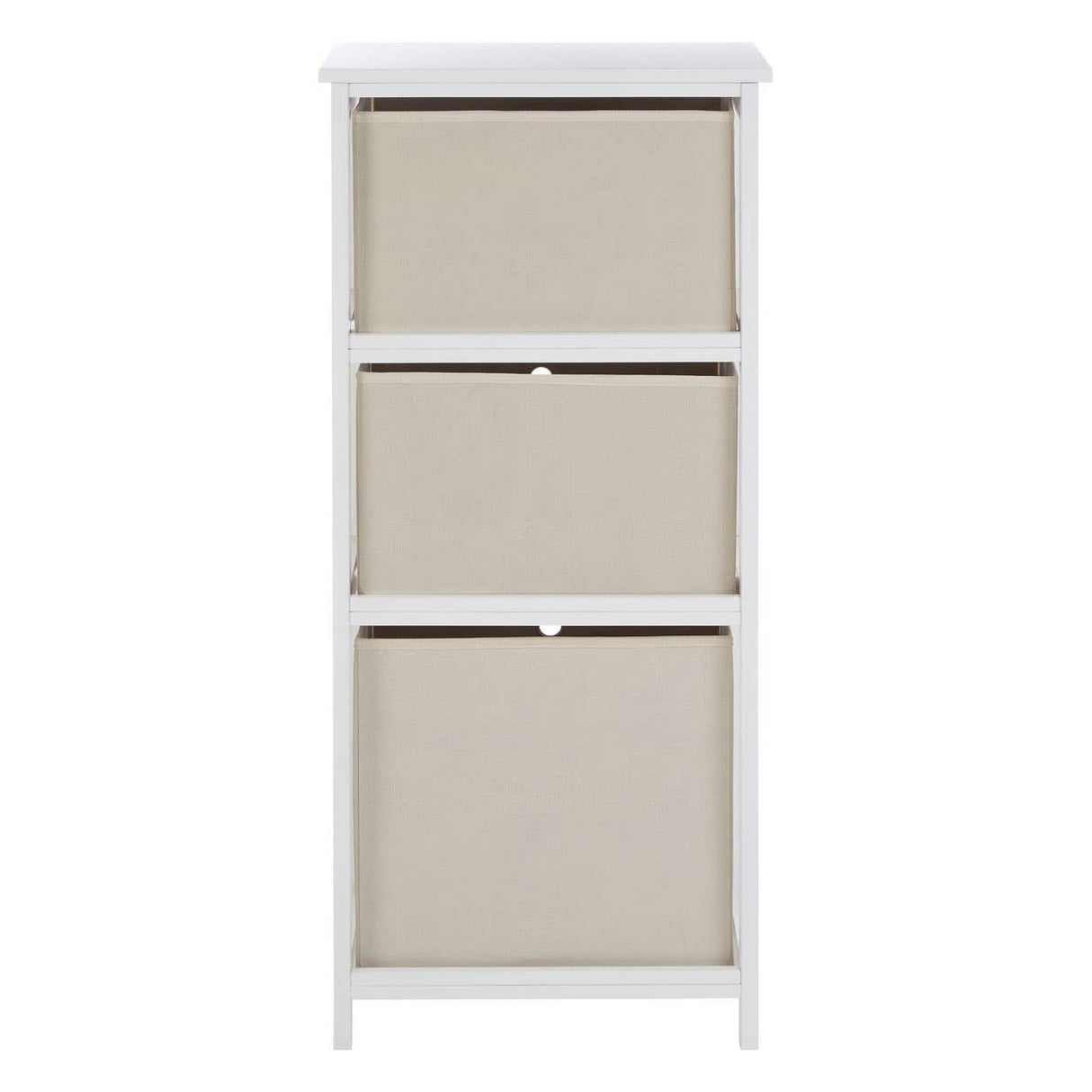 Lindo 3 Natural Fabric Drawers Cabinet