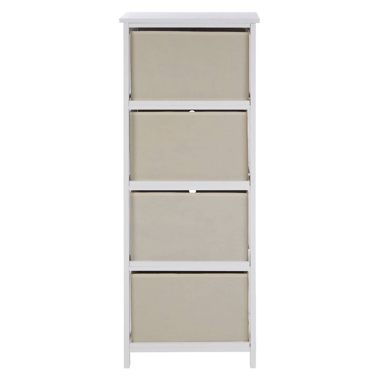 Lindo 4 Natural Fabric Drawers Cabinet