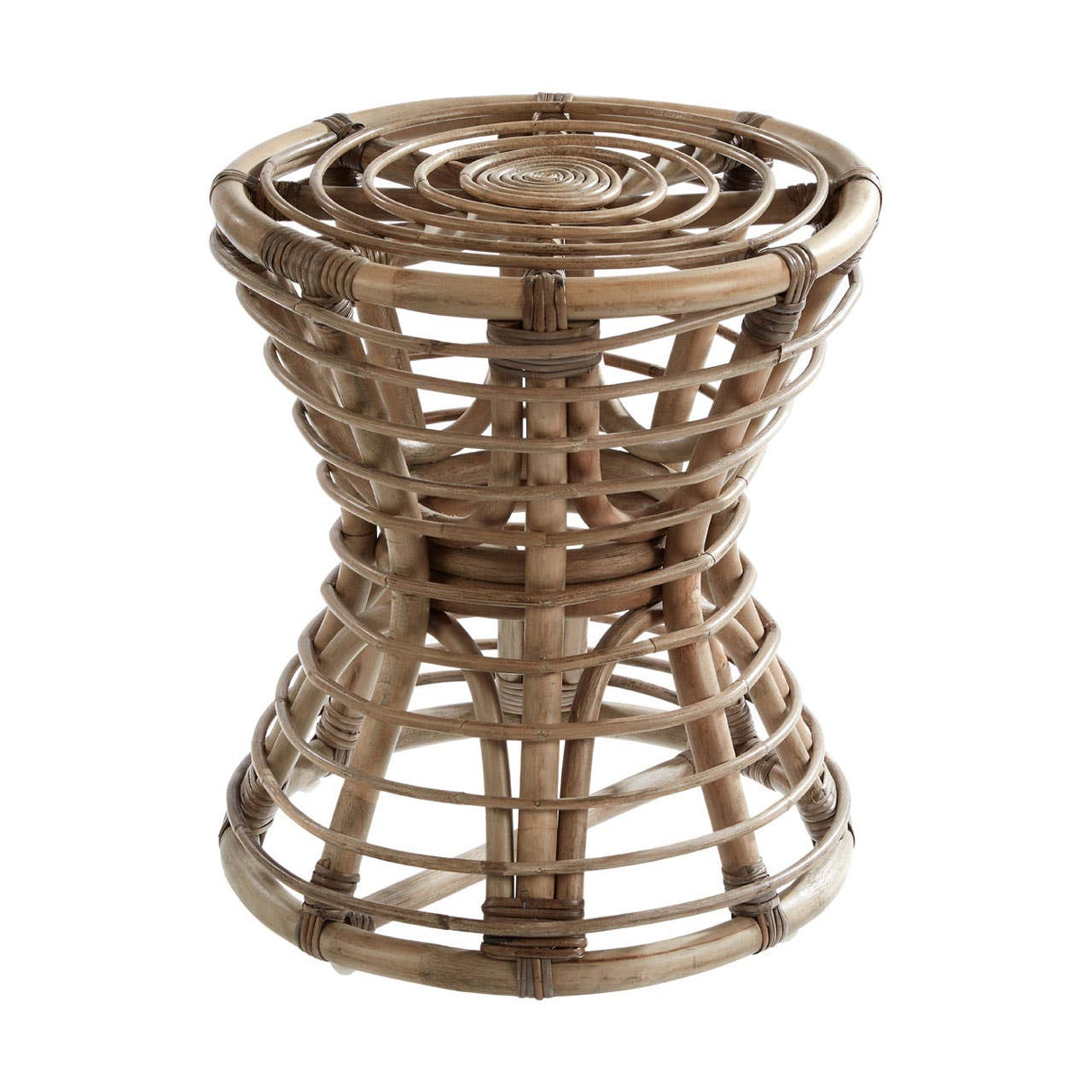 Maka Grey Rattan Stool
