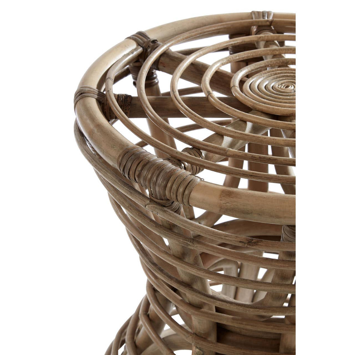Maka Grey Rattan Stool