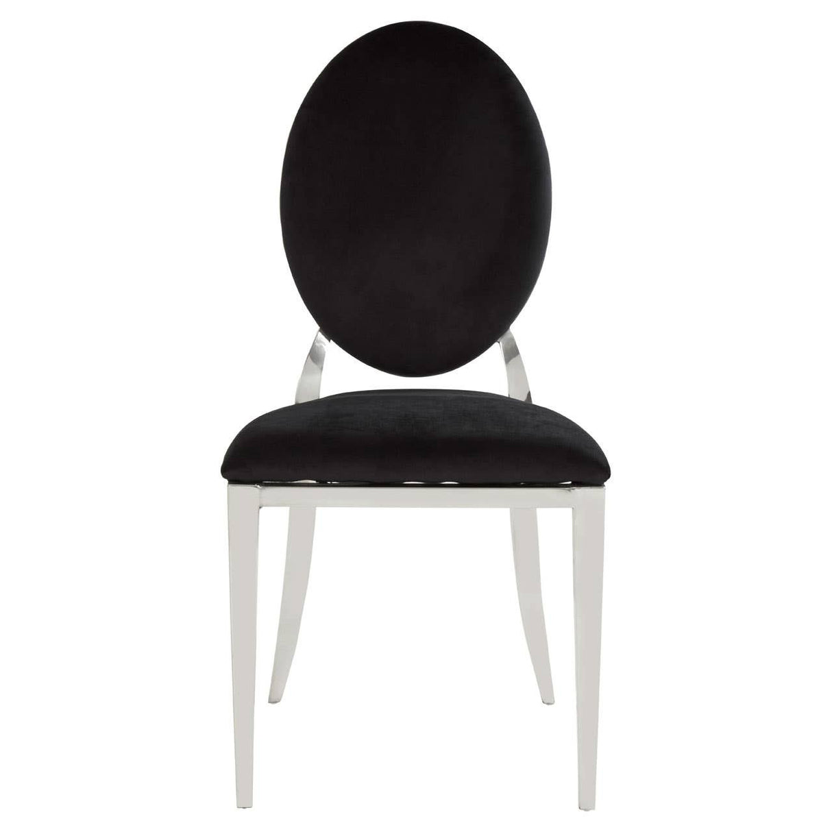 Sarita Stackable Silver Finish Dining Chair