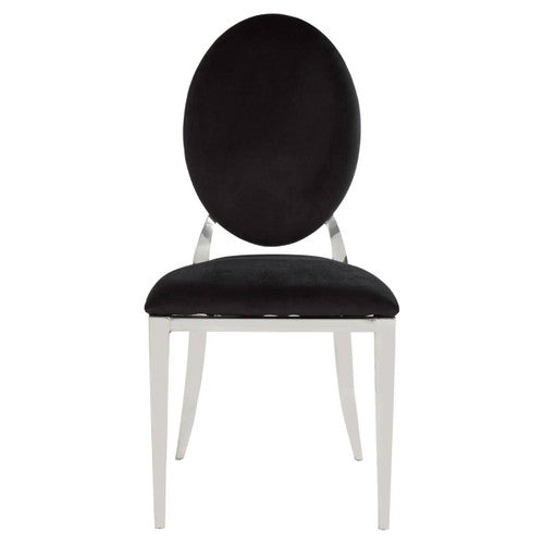 Sarita Stackable Silver Finish Dining Chair