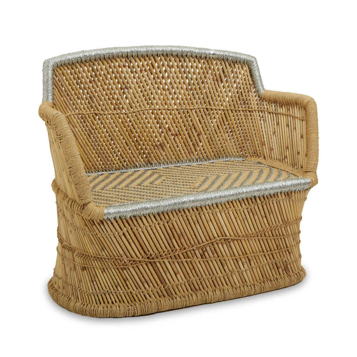 Rowan Two Seater Natural and Silver Sofa