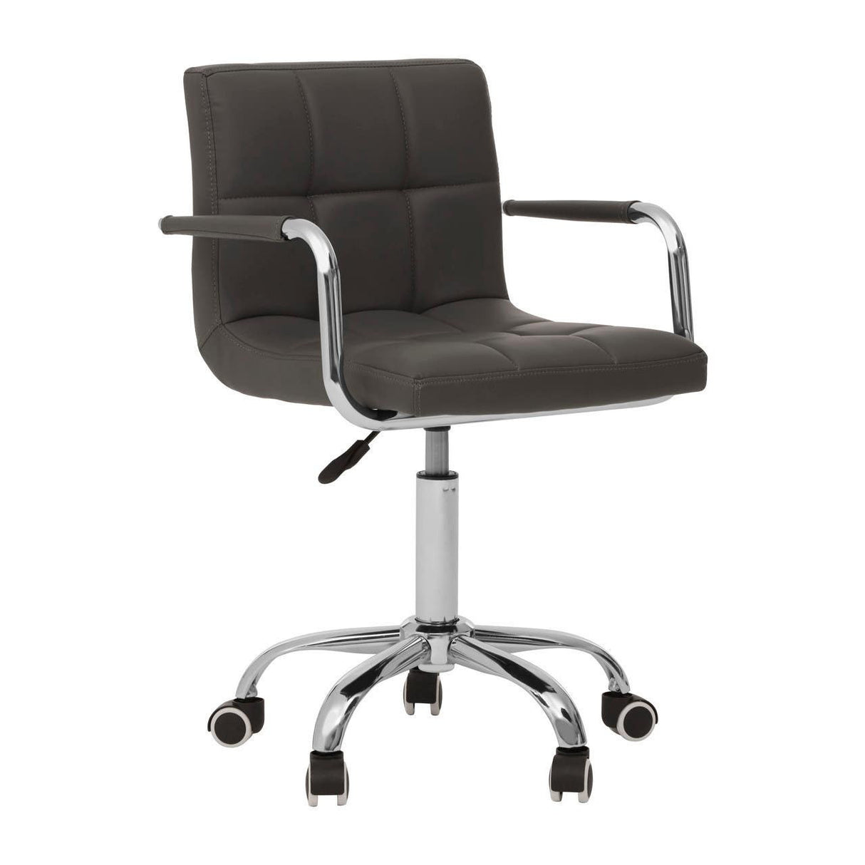 Finn Grey Home Office Chair with Swivel Base