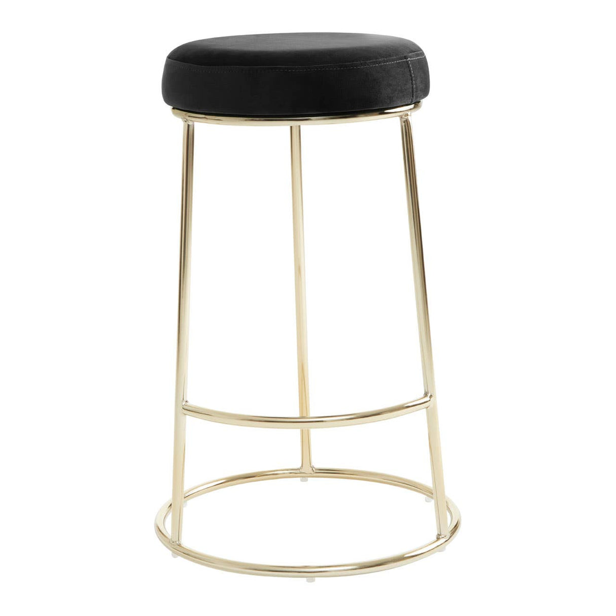 Manhattan Black Velvet Bar Stool