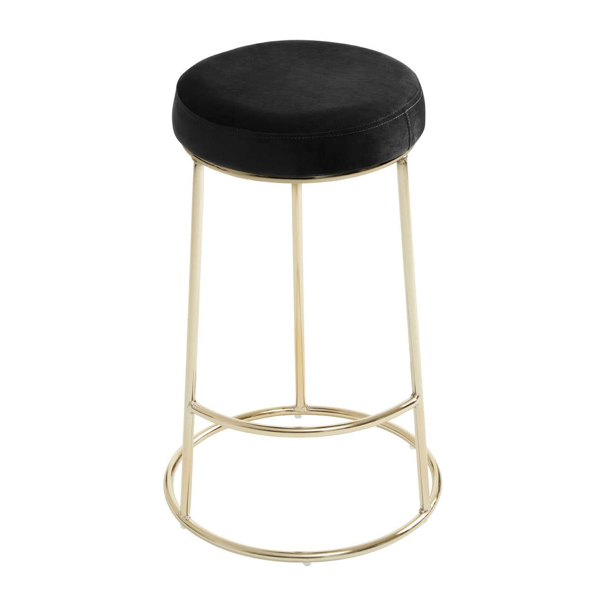 Manhattan Black Velvet Bar Stool