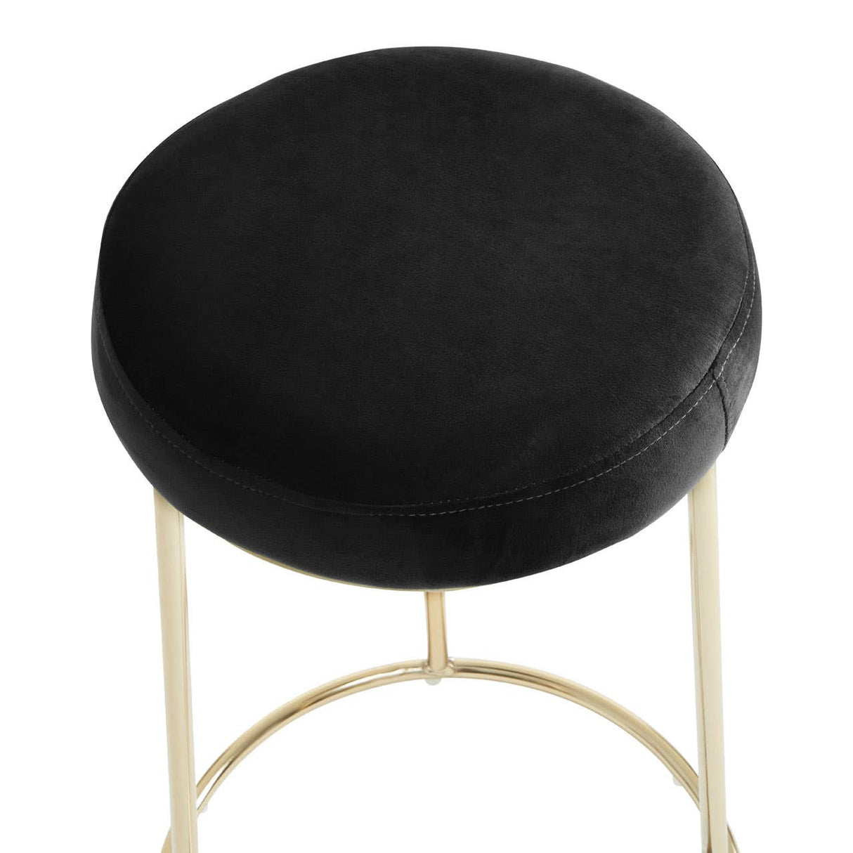 Manhattan Black Velvet Bar Stool