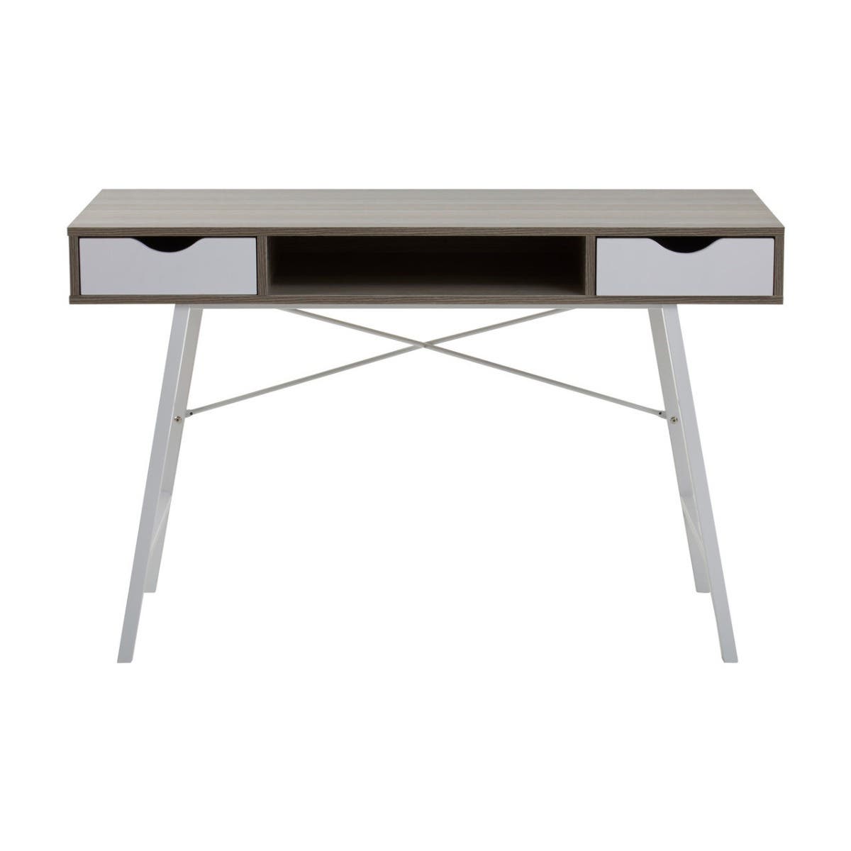 Bradbury Two Drawer Light Oak Veneer Desk