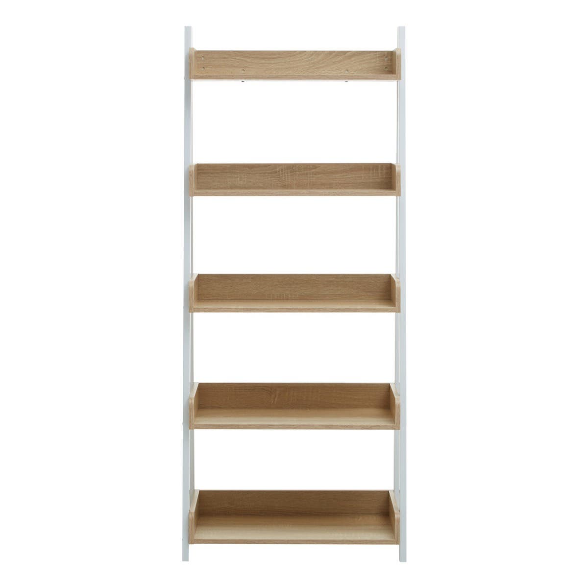 Bradbury Five Tier Natural Oak Shelf Unit