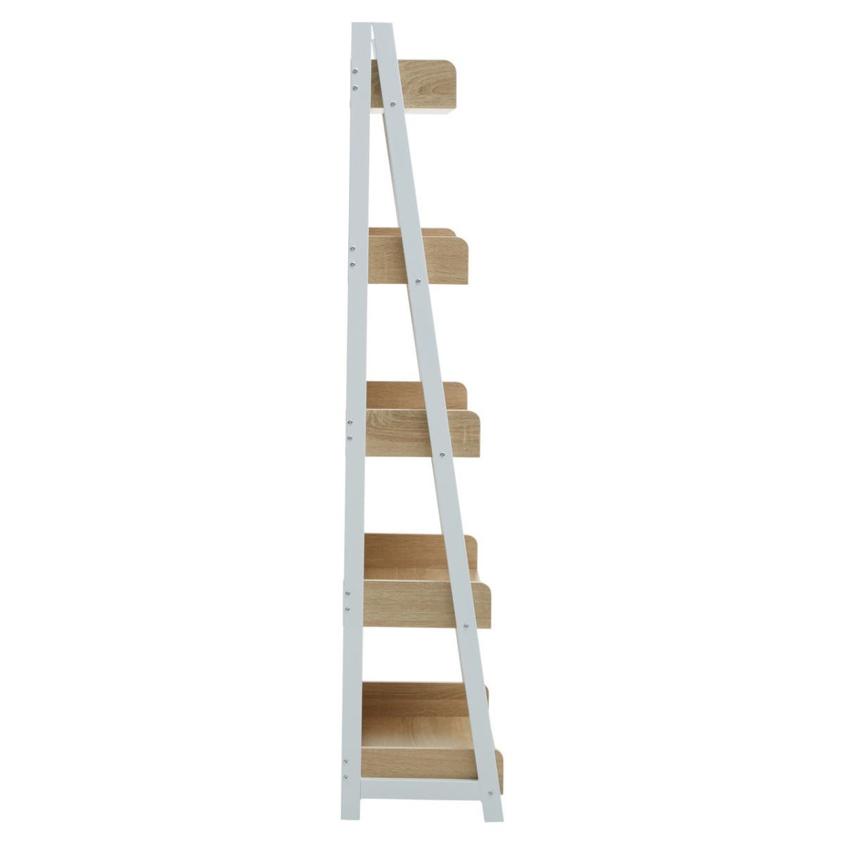 Bradbury Five Tier Natural Oak Shelf Unit