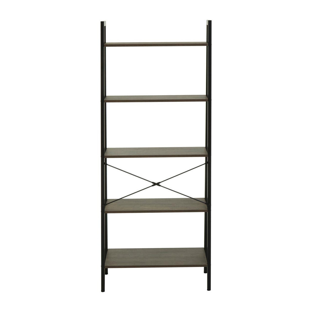 Bradbury Five Tier Dark Oak Veneer Ladder Shelf Unit
