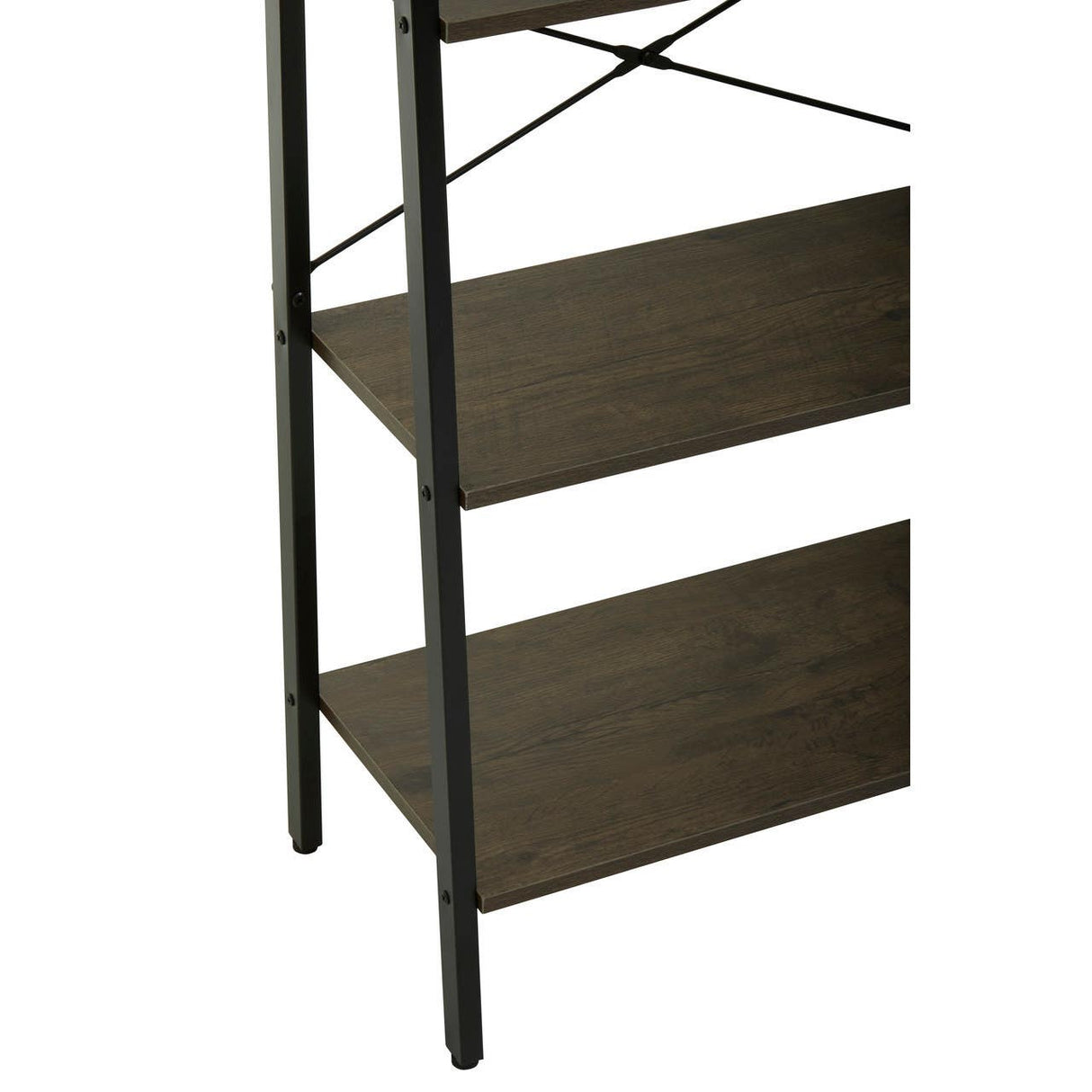 Bradbury Four Tier Dark Oak Veneer Ladder Shelf Unit