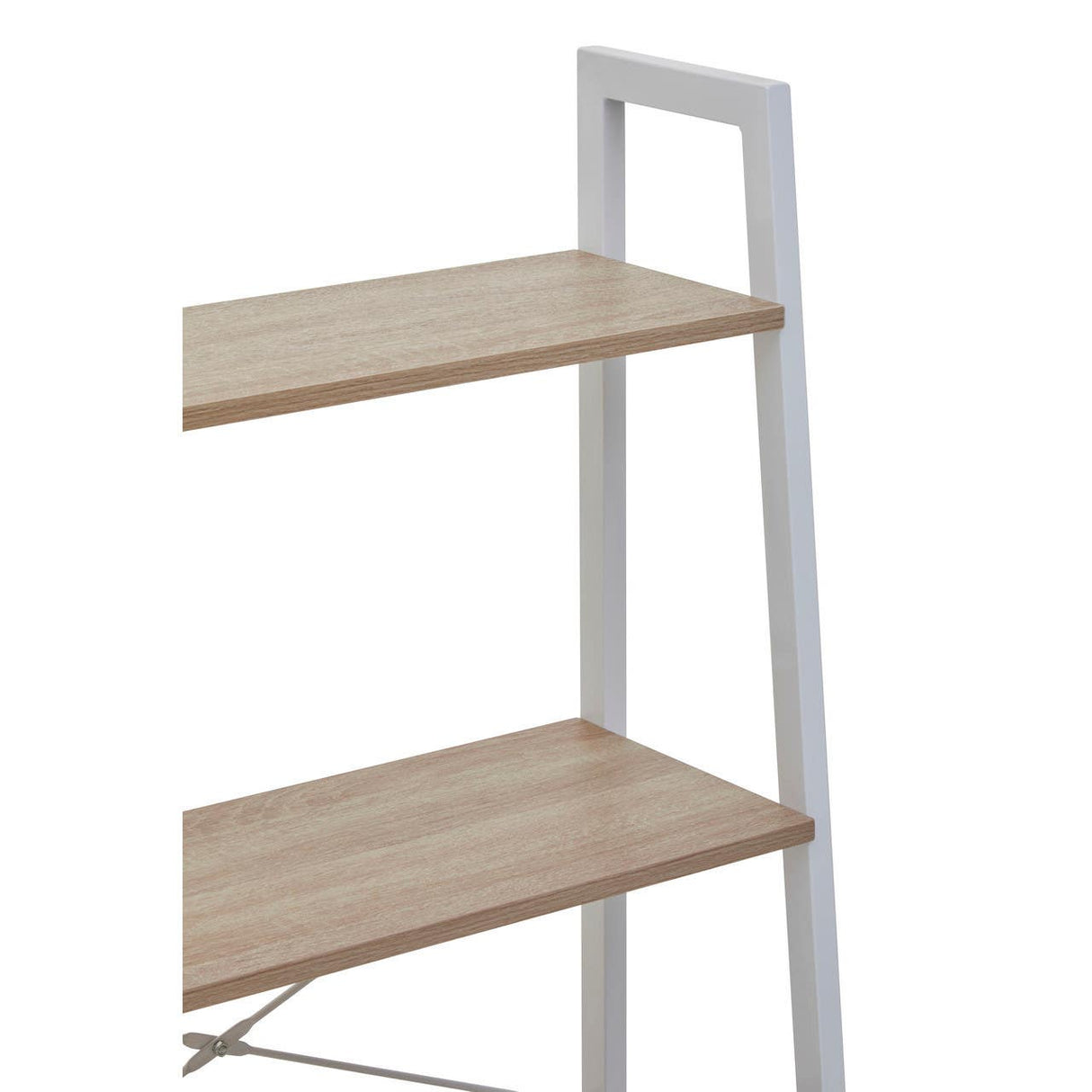 Bradbury Four Tier Natural Oak Veneer Ladder Shelf Unit