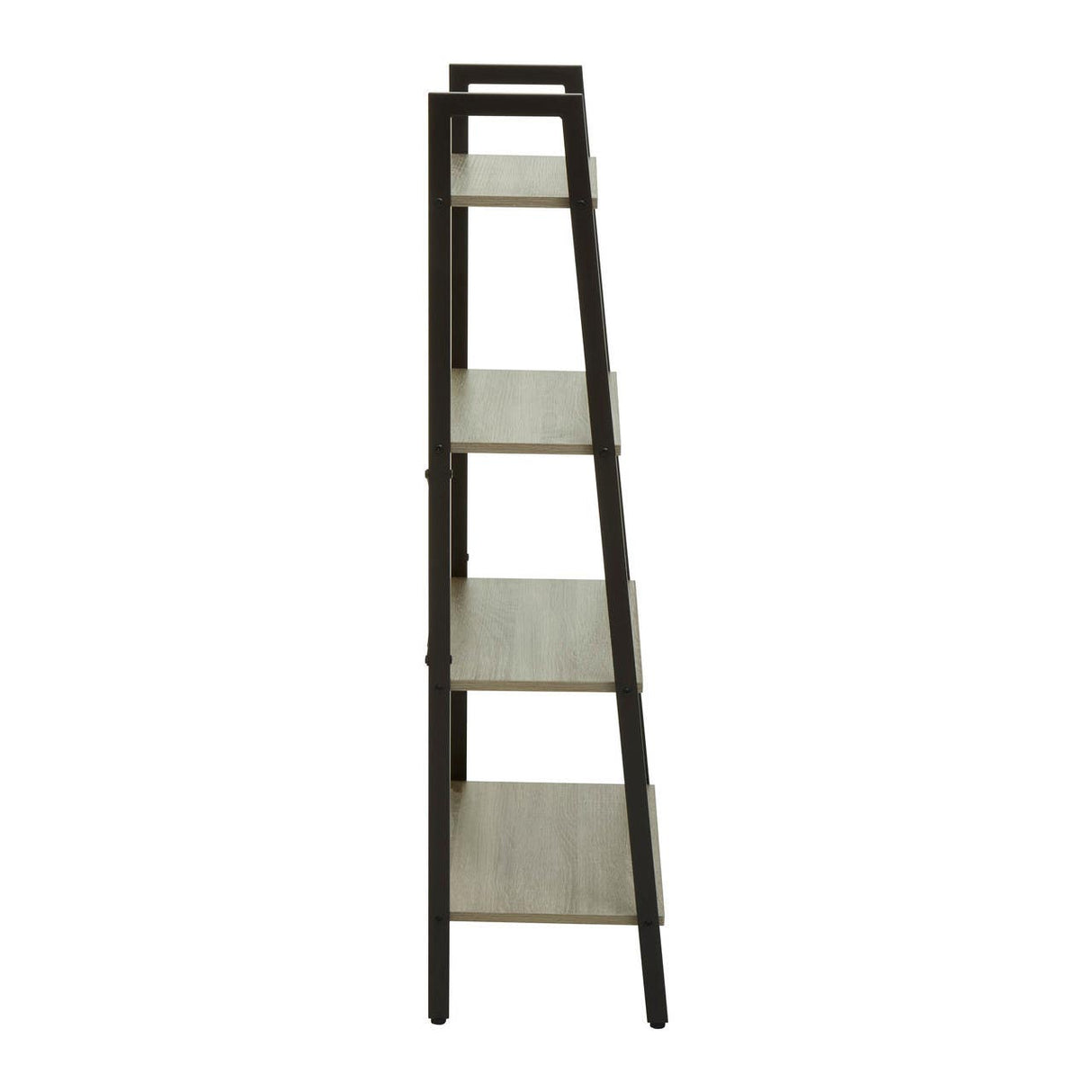 Bradbury Four Tier Grey Oak Veneer Ladder Shelf Unit