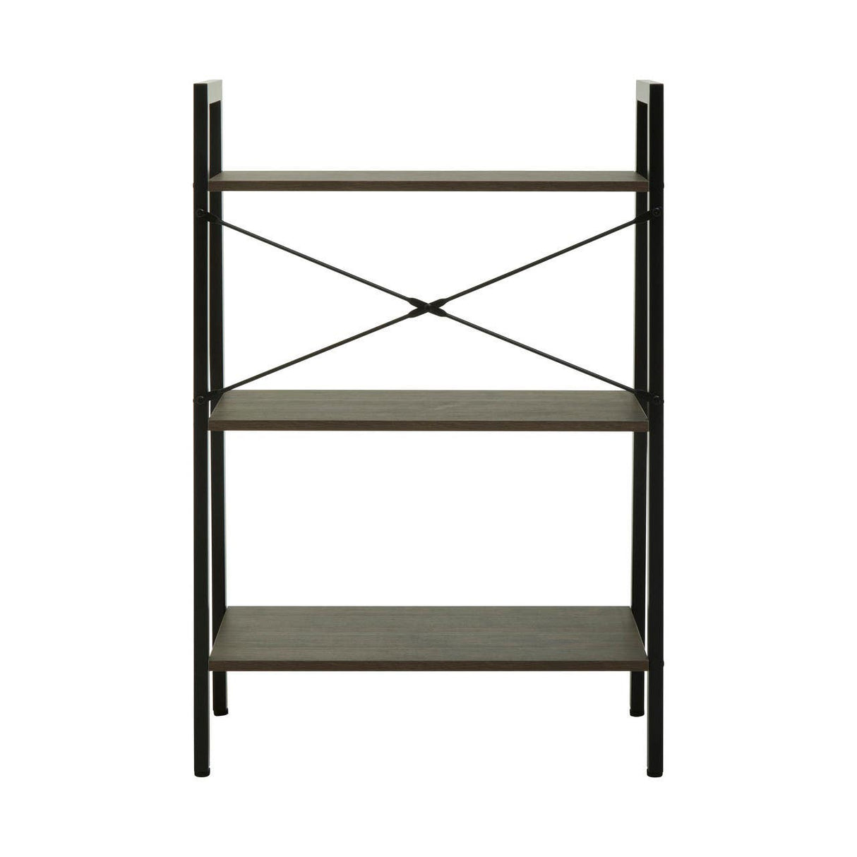 Bradbury Three Tier Dark Oak Veneer Ladder Shelf Unit