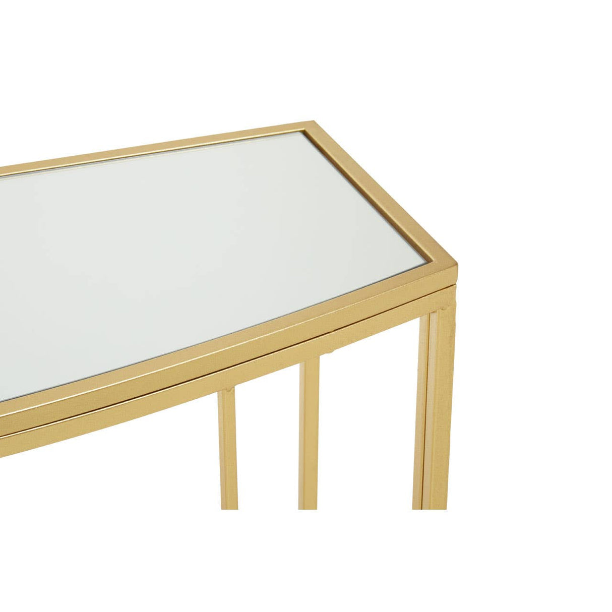 Farran Gold Finish Console Table With Mirror
