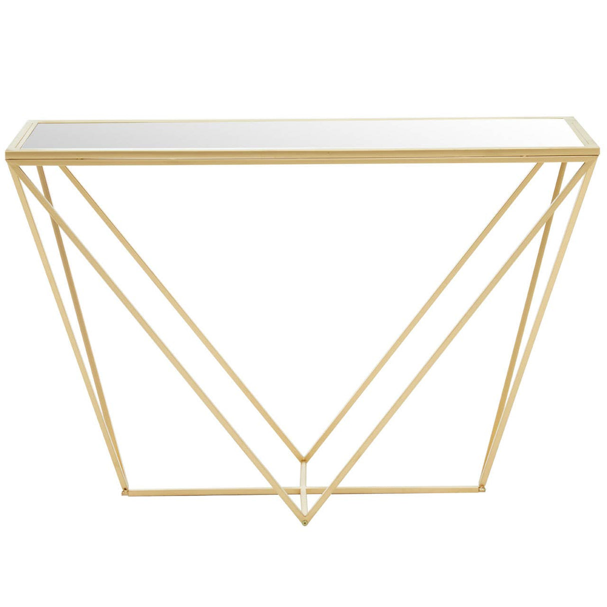 Farran Gold Finish Round Console Table
