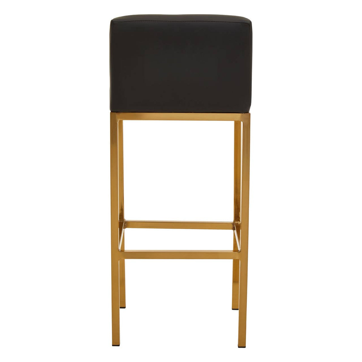 Baina Black Pu And Gold Finish Bar Chair