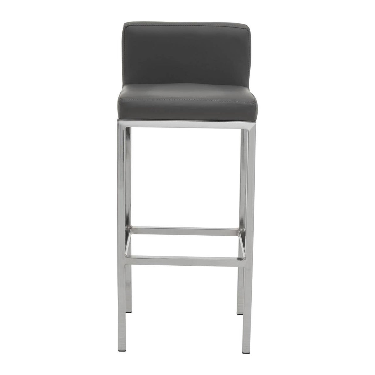 Baina Dark Grey And Chrome Finish Bar Chair