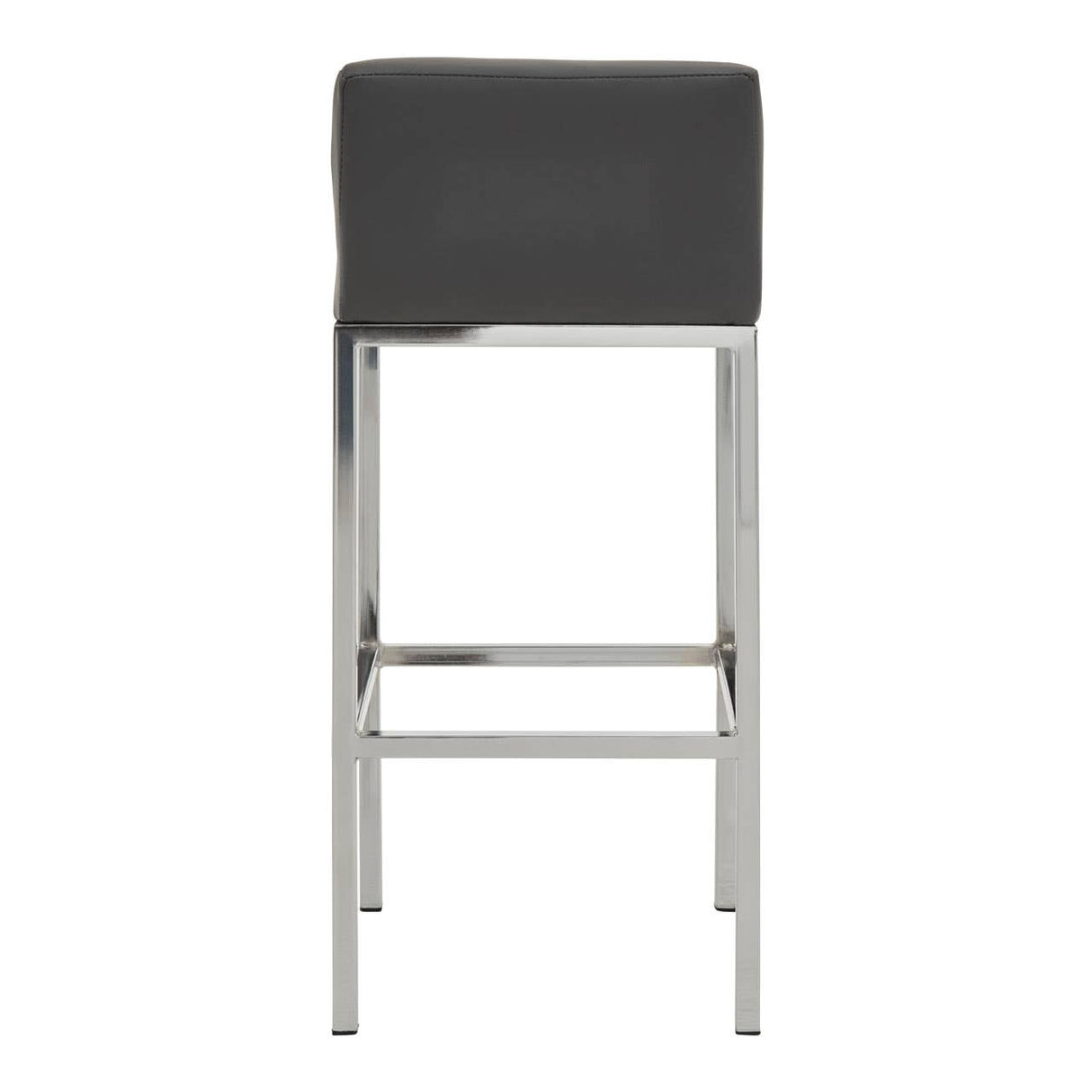 Baina Dark Grey And Chrome Finish Bar Chair