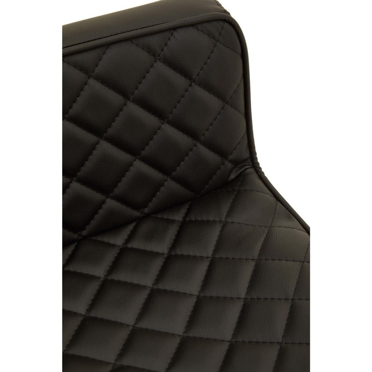 Black And Gold Bar Stool With Square Base