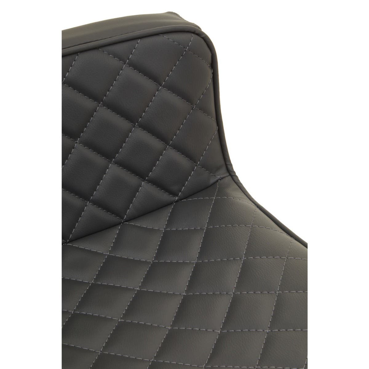 Dark Grey And Gold Square Base Bar Stool