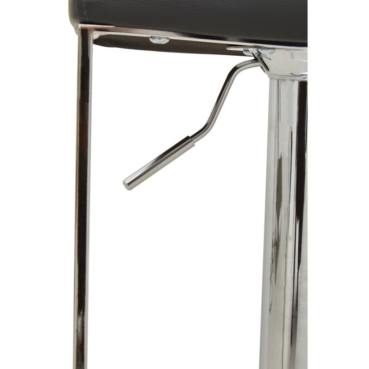 Dark Grey And Chrome Square Base Bar Stool
