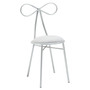 Jolie Silver Velvet Bow Back Dining Chair