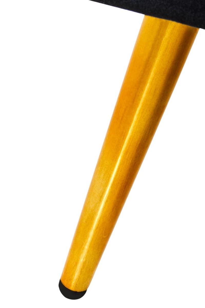 Loretta Black Velvet Storage Bench With Gold Finish Legs