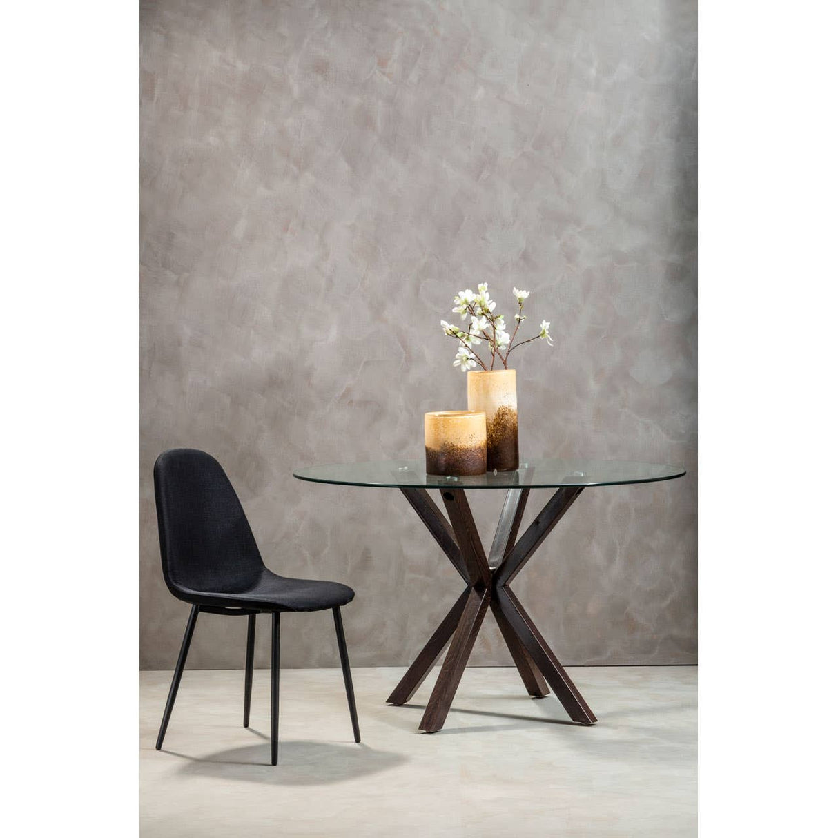 Salford Dining Table With Black Wood Legs