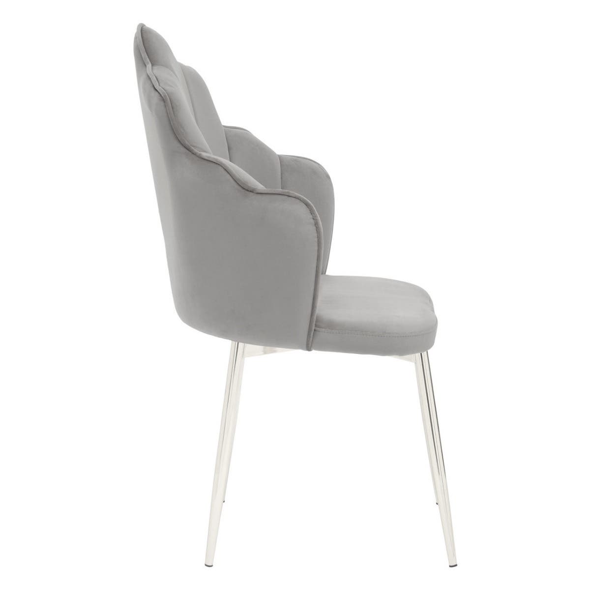 Tian Grey Velvet Chair