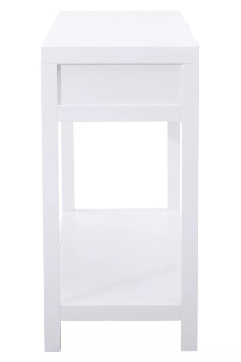Sherman White Wood Console Table
