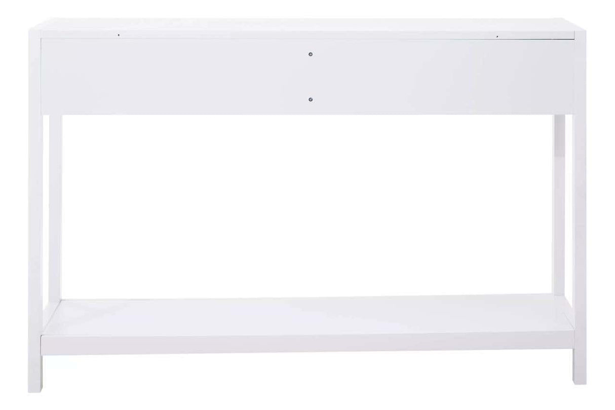 Sherman White Wood Console Table