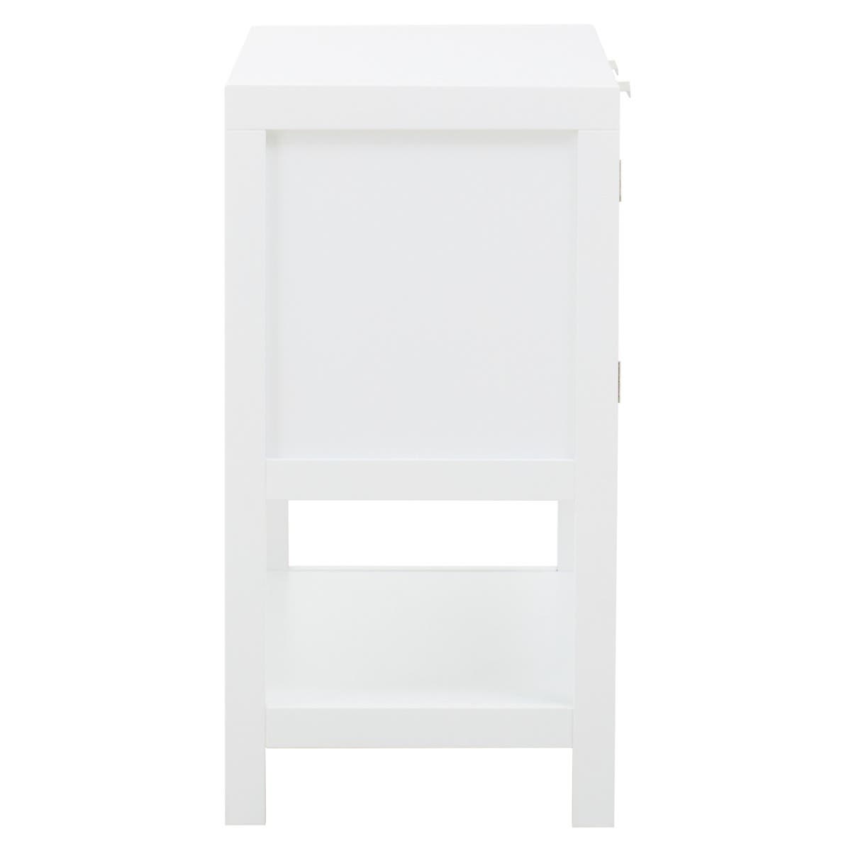 Sherman White Wood Side Cabinet