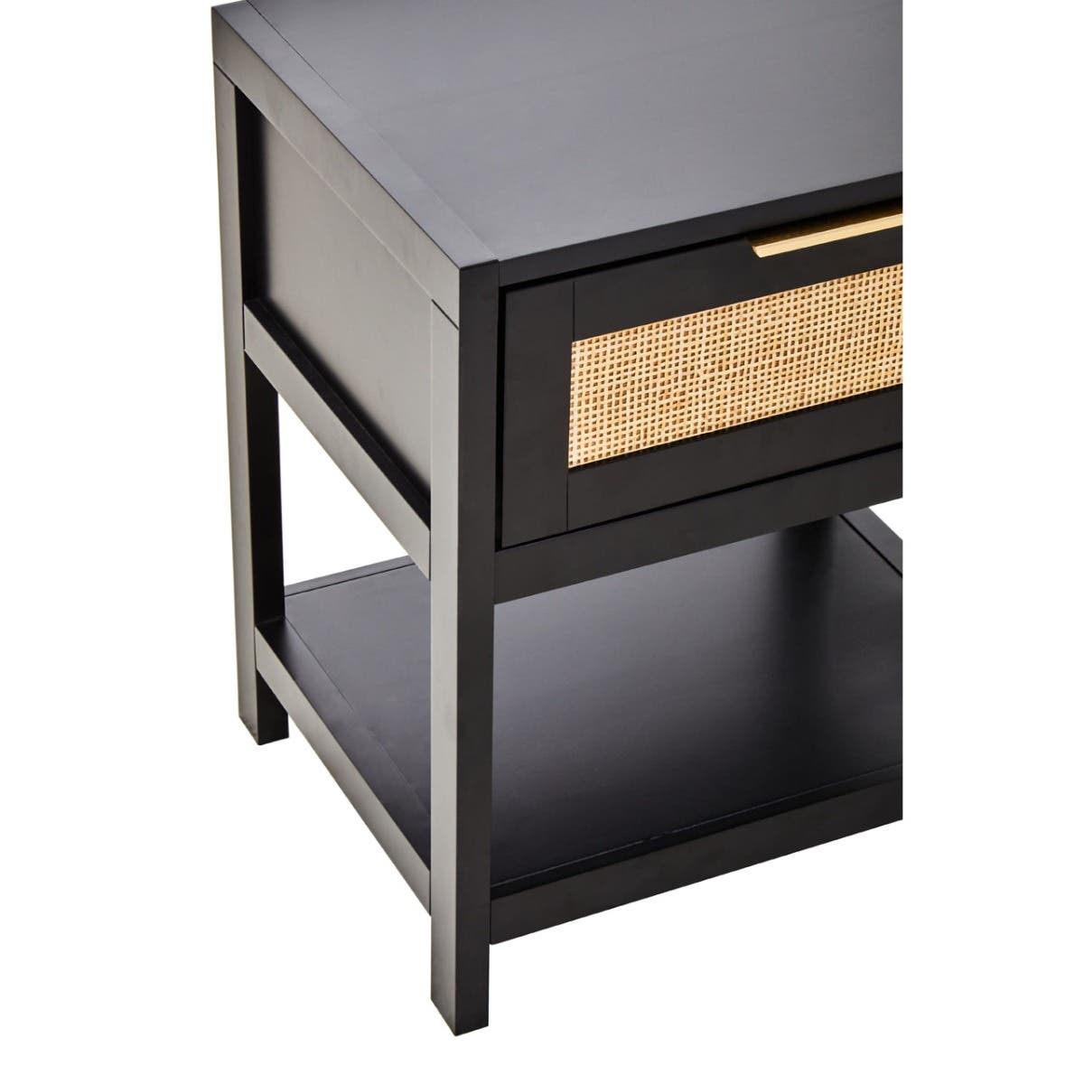 Sherman Black Wood Side Table