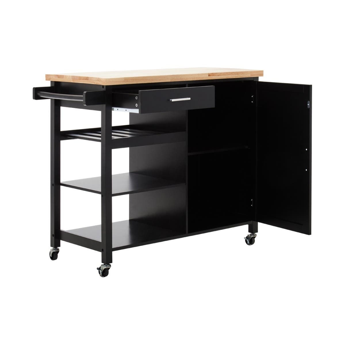 Frankfurt Black Kitchen Trolley