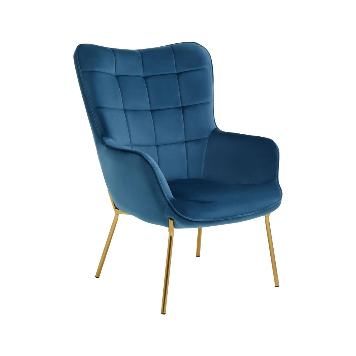 Stockholm Blue Velvet Chair