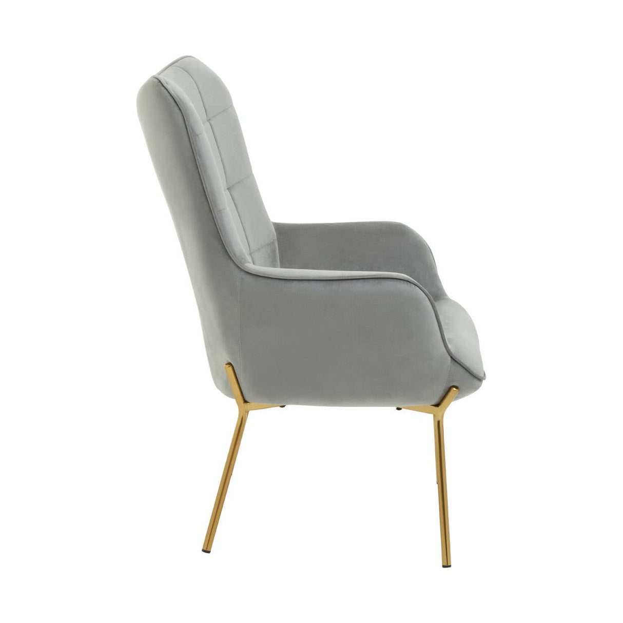 Stockholm Grey Velvet Chair