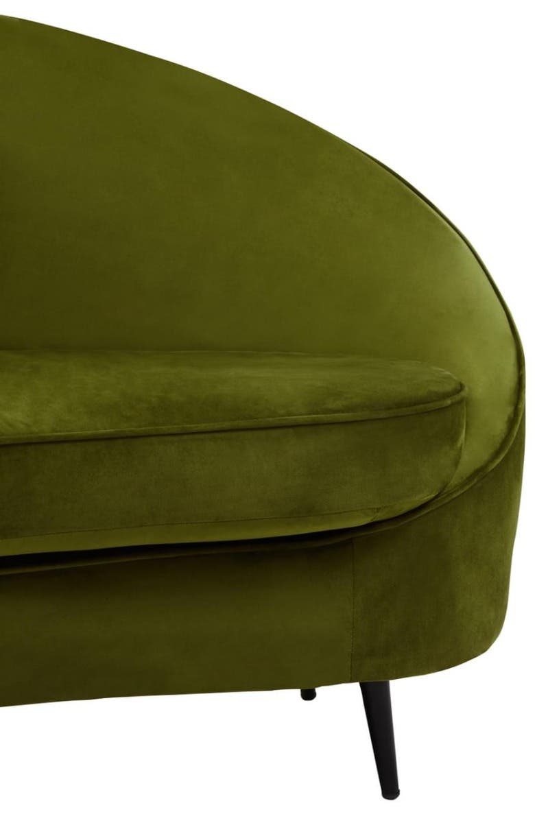 Hasina Three Seat Olive Velvet Sofa