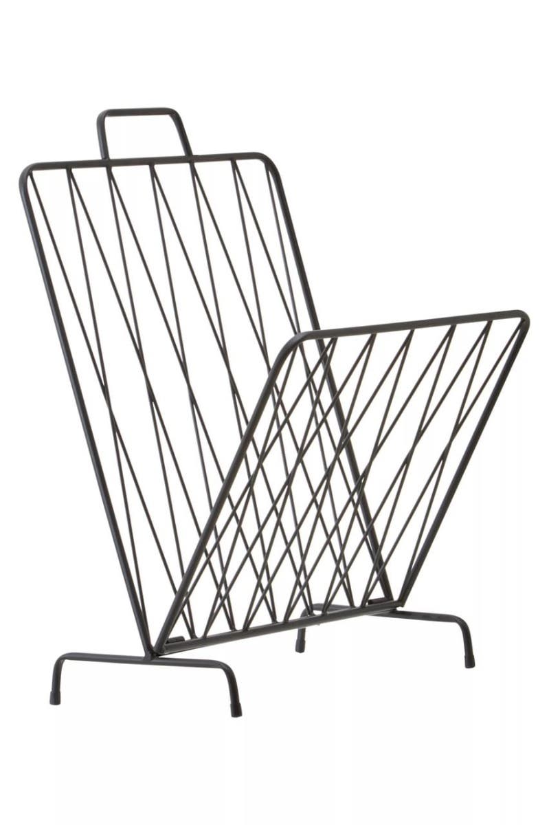 Avento Black Magazine Rack