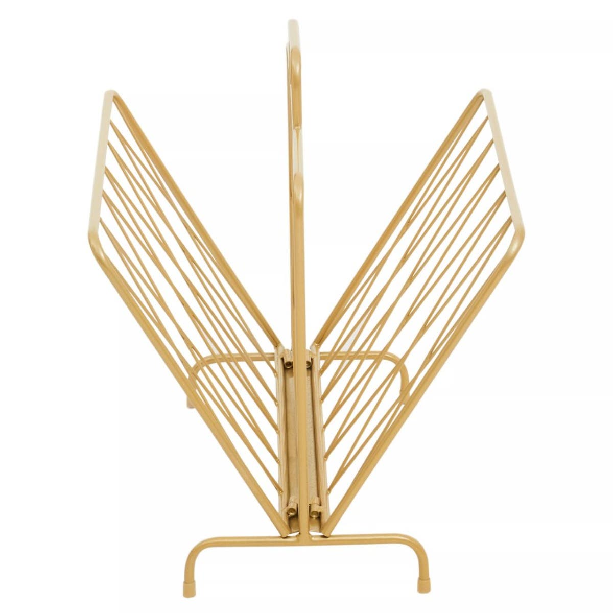 Avento Gold Finish Two Pocket Magazine Rack