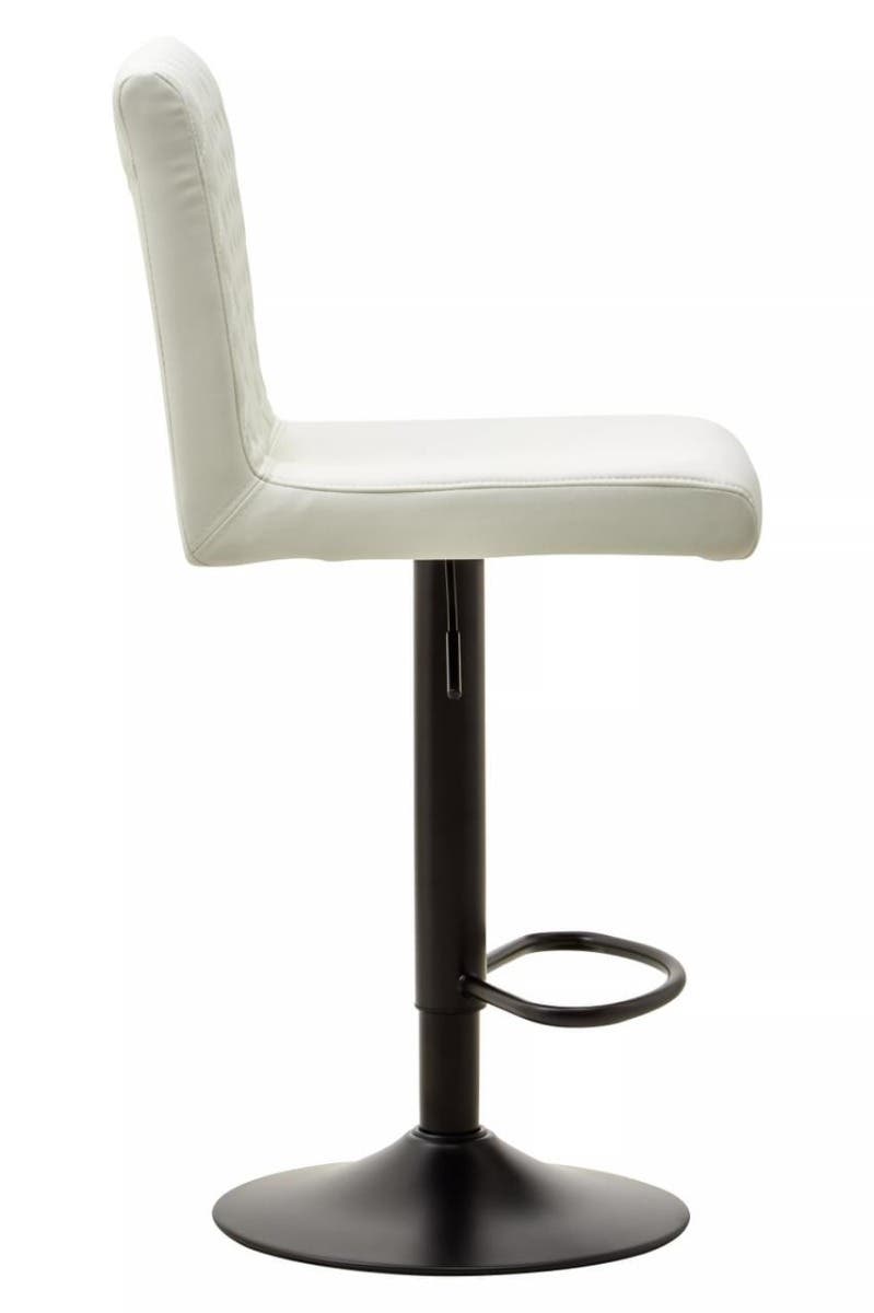 Baina High Back White Leather Effect Bar Chair