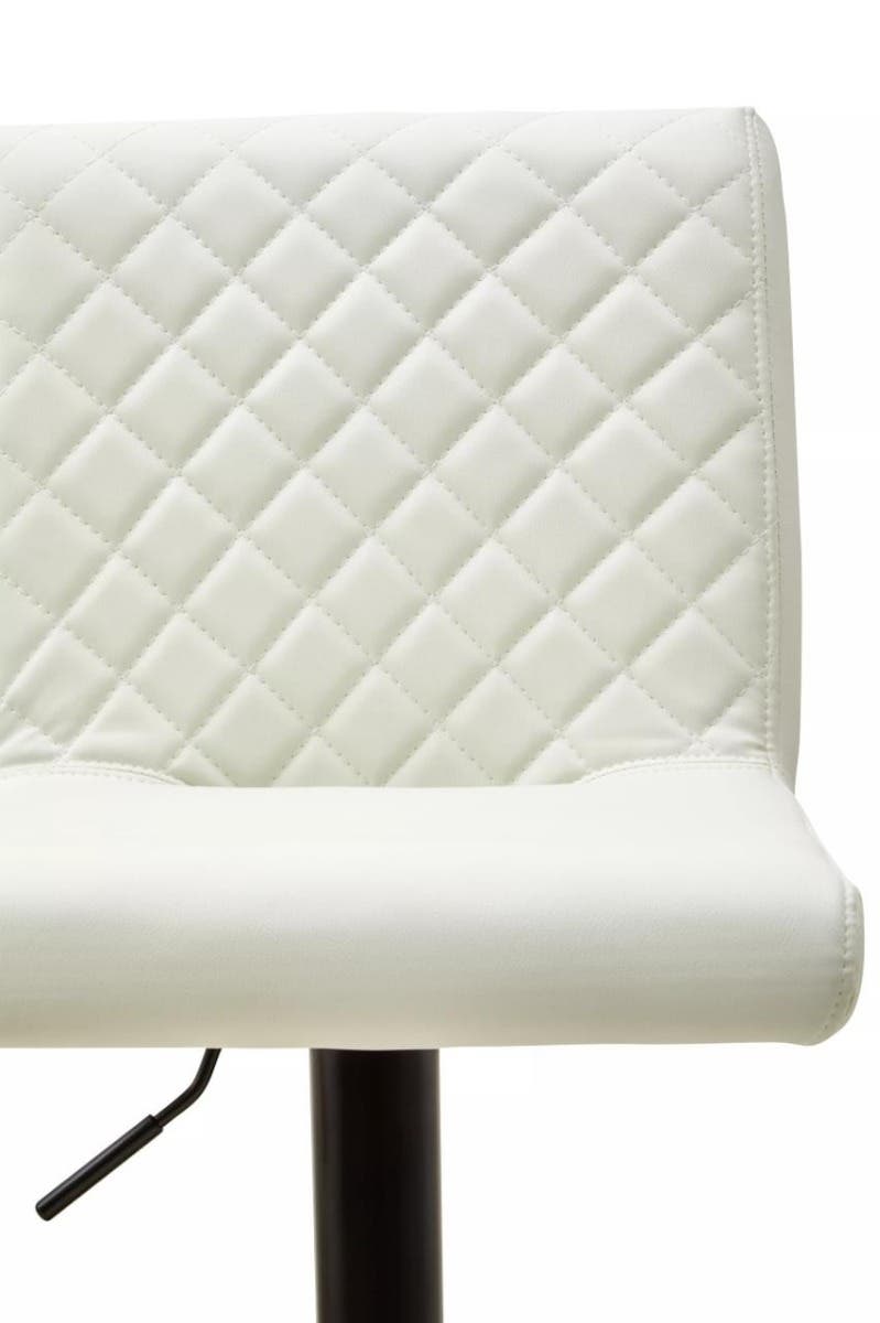 Baina High Back White Leather Effect Bar Chair